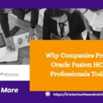 Team discussing business reports highlighting the growing demand for Oracle Fusion HCM professionals in modern companies